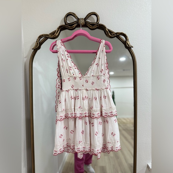 Loveshackfancy Soira Cotton Cherry Mini Dress - Picture 4 of 8